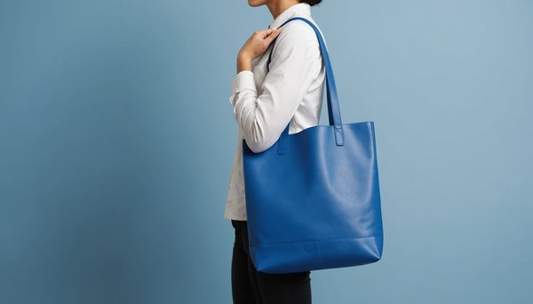 Sac plastique à bretelles bleu : style et praticité réunis